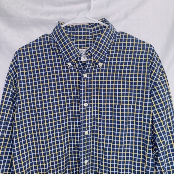 Men's Brooks Brothers Long Sleeve Multicolor Plaid Button Up Cotton Sport Shirt - Picture 4 of 7